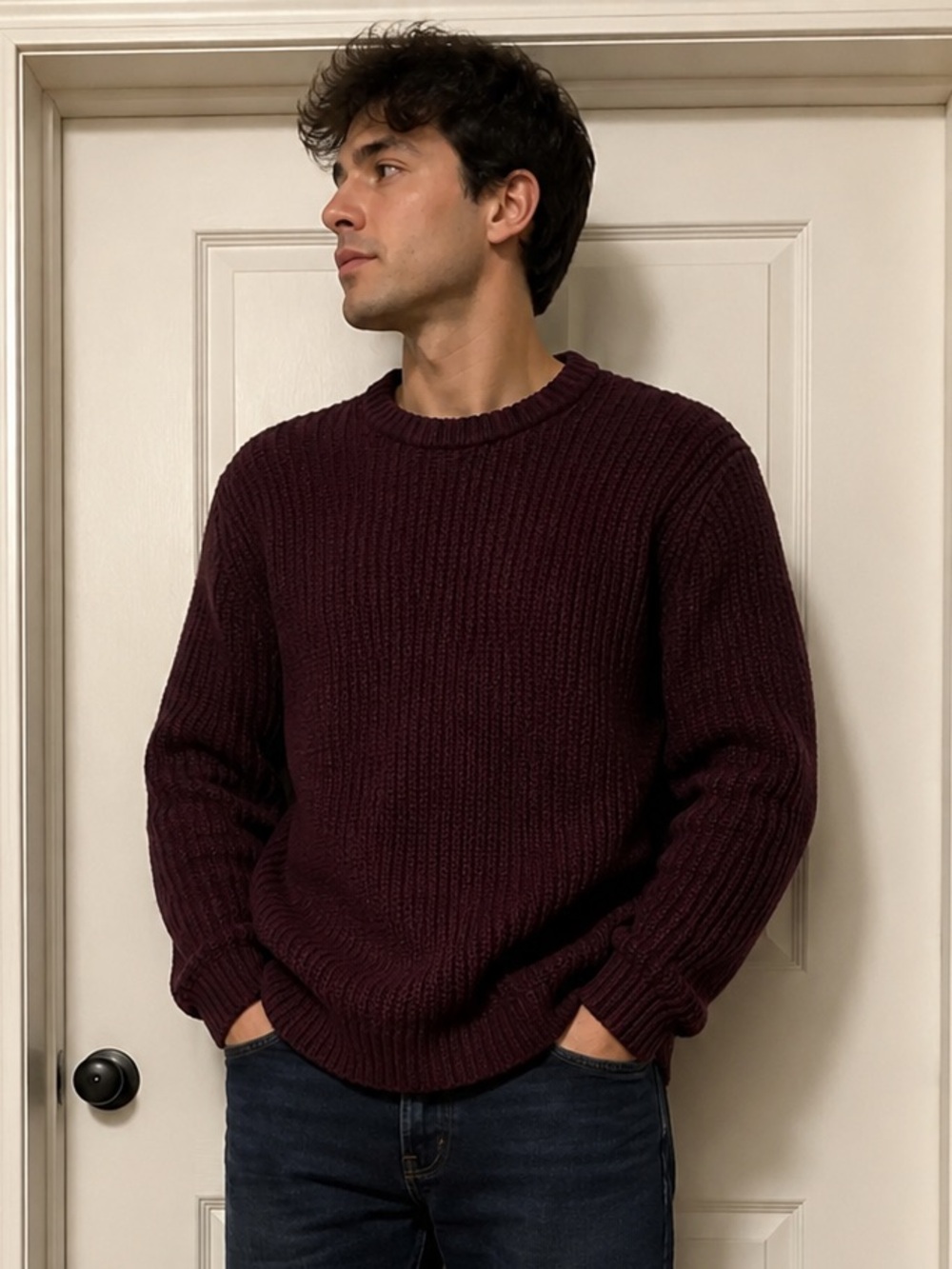 Sonoma Deep Burgundy Knit Pullover